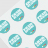 Hoja con stickers