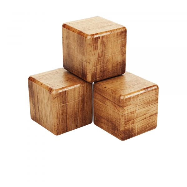 Cubo madera grabado - Imagen 2