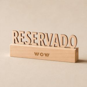 Cartel de reservado para mesa