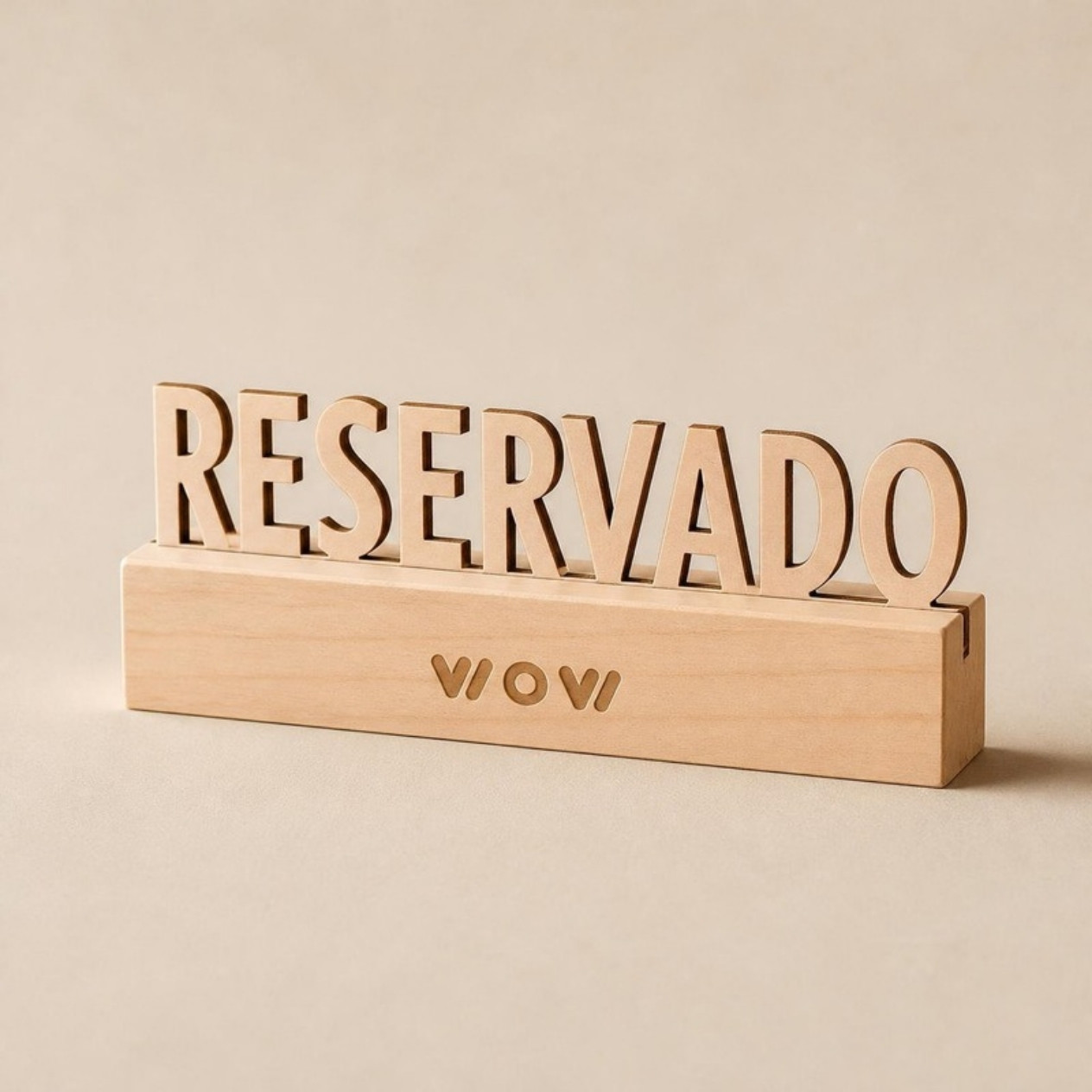 Cartel de reservado para mesa