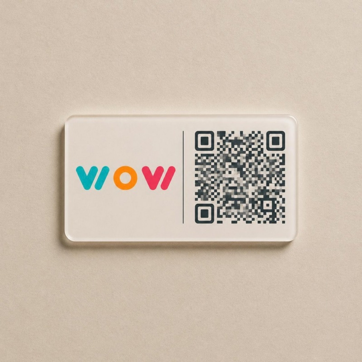 QR de metacrilato de 12x5 cm